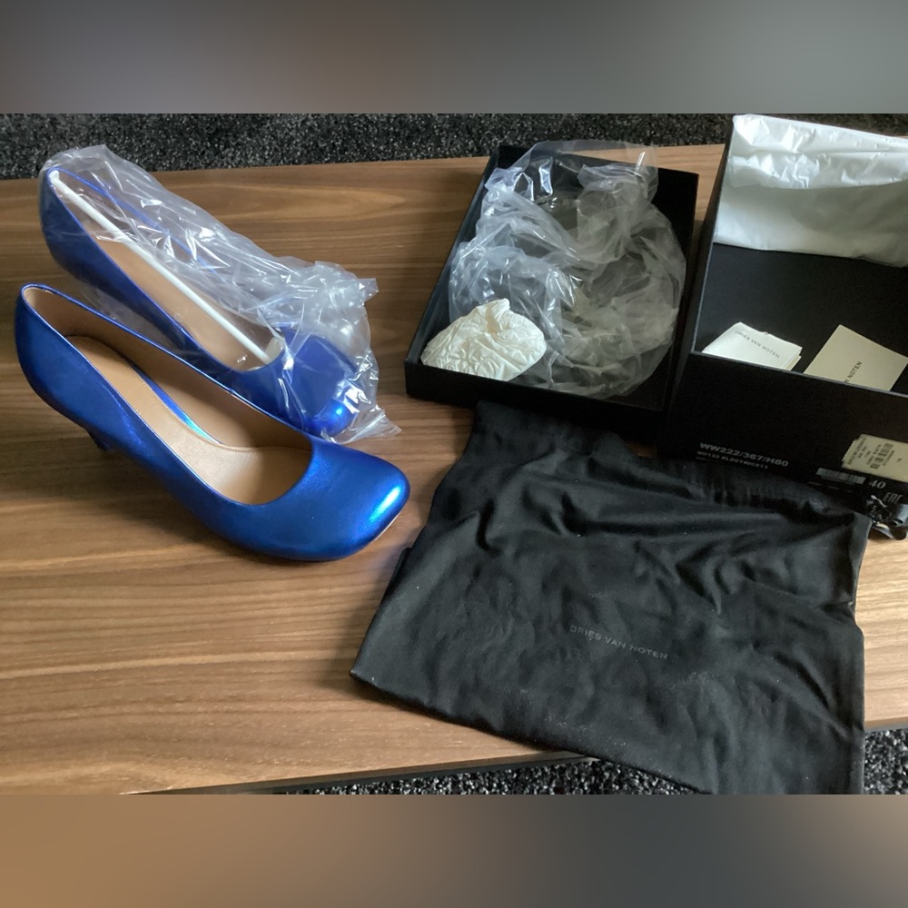 Dries Van Noten Electric Blue Heels NIB, Euro Size 40
